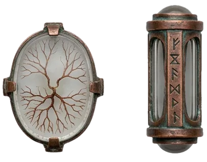 Tree medallion and inscribed instrument